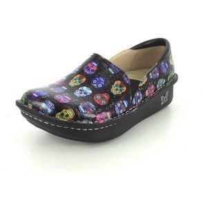 Alegria Sugar Skulls slip-on shoes